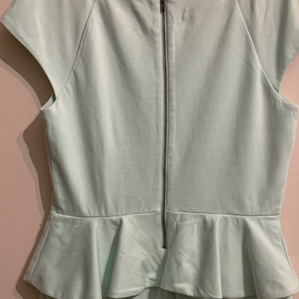 Express Mint Green Peplum Mini Dress - Picture 5 of 7
